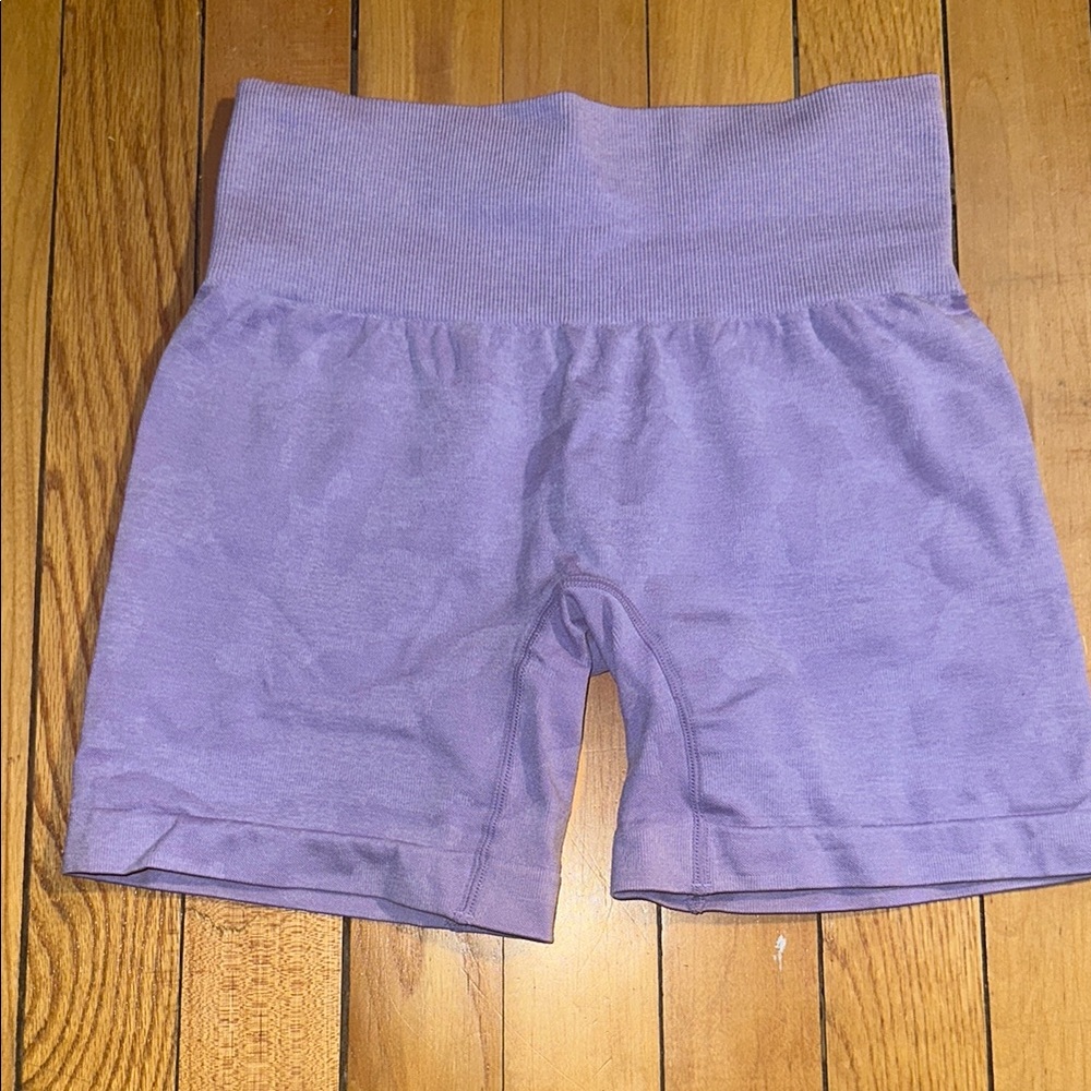 YEOREO Purple Camo Biker Shorts